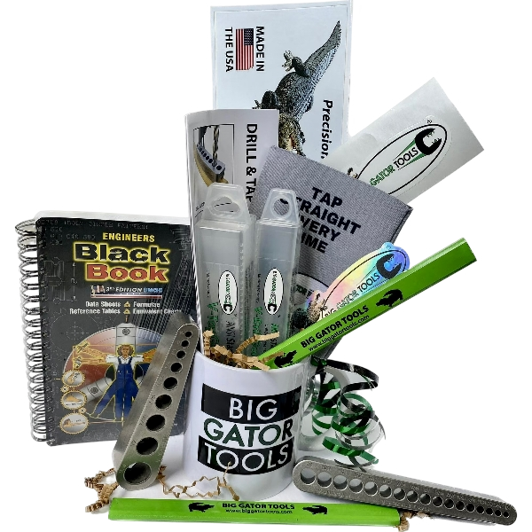 Big Gator Tools Gift Set - 10 piece assortment, 2 tools, book, 2 carpenter pencils, mug, can cooler, stickers + more - fun gift for men or women - birthday anniversary holiday Christmas get well drill